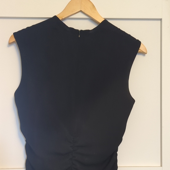 Mango Elegant Ruched Midi Cocktail Dress - Picture 4 of 4